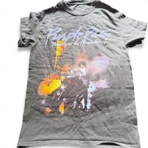 Prince Purple Rain Graphic T Shirt Faded Black Unisex S M